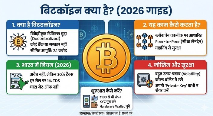 Bitcoin In Hindi? Bitcoin Kya hai Infographic